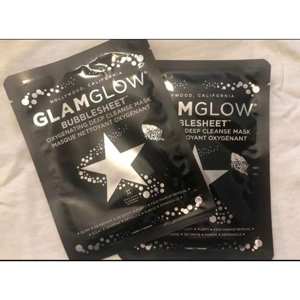 GlamGlow BUBBLESHEET™ Oxygenating Deep Cleanse Mask (2 ct)